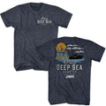 Jaws - Orca Charters Illustrated - Front and Back Print Heather Adult T-Shirt