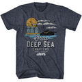 Jaws - Orca Charters Illustrated - Blue Short Sleeve Heather Adult T-Shirt