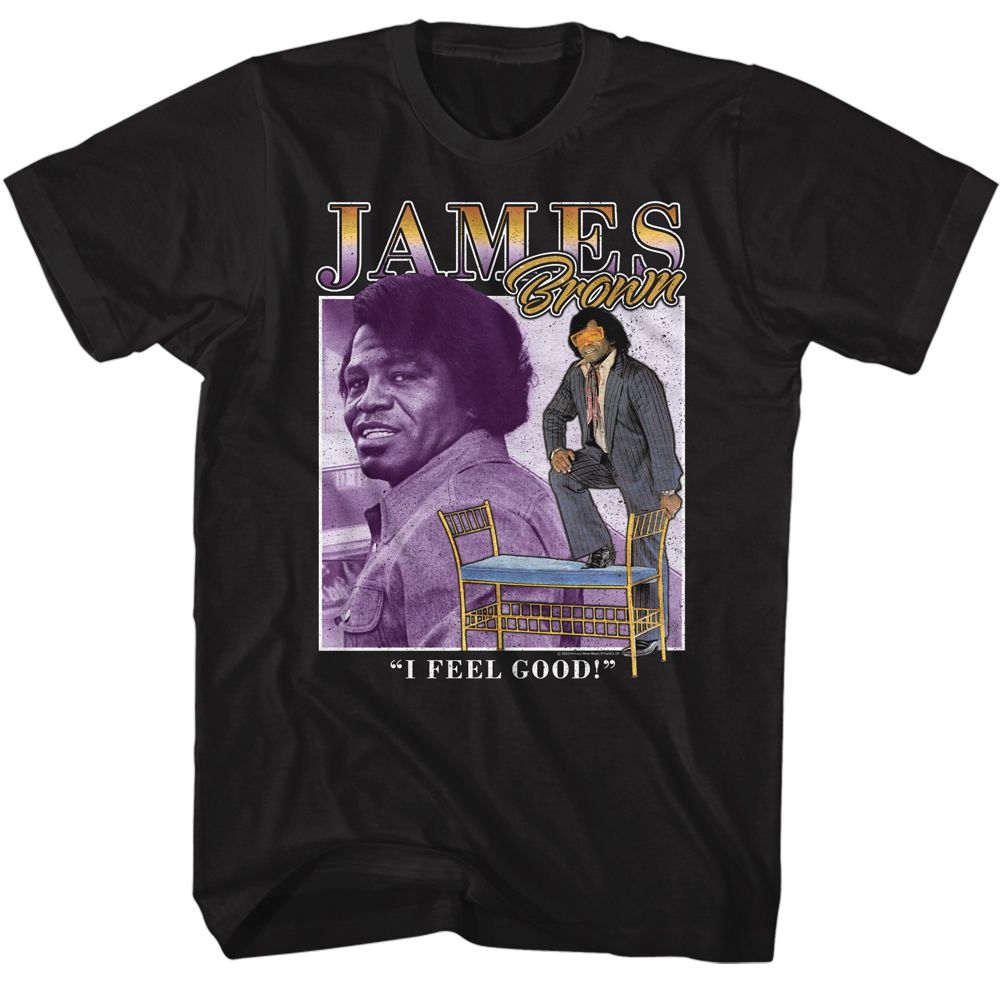 James Brown - Two Pic Square - Short Sleeve - Adult - T-Shirt