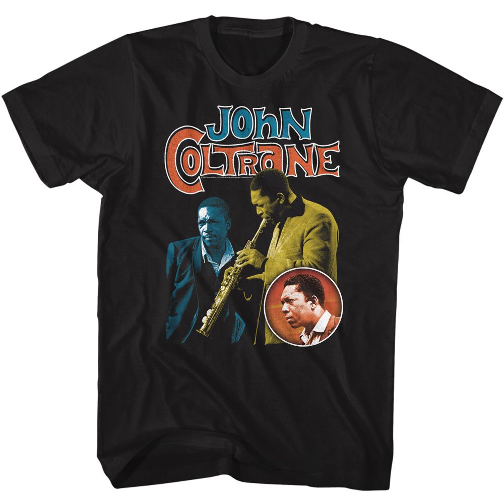 John Coltrane - Three Pics - Short Sleeve - Adult - T-Shirt