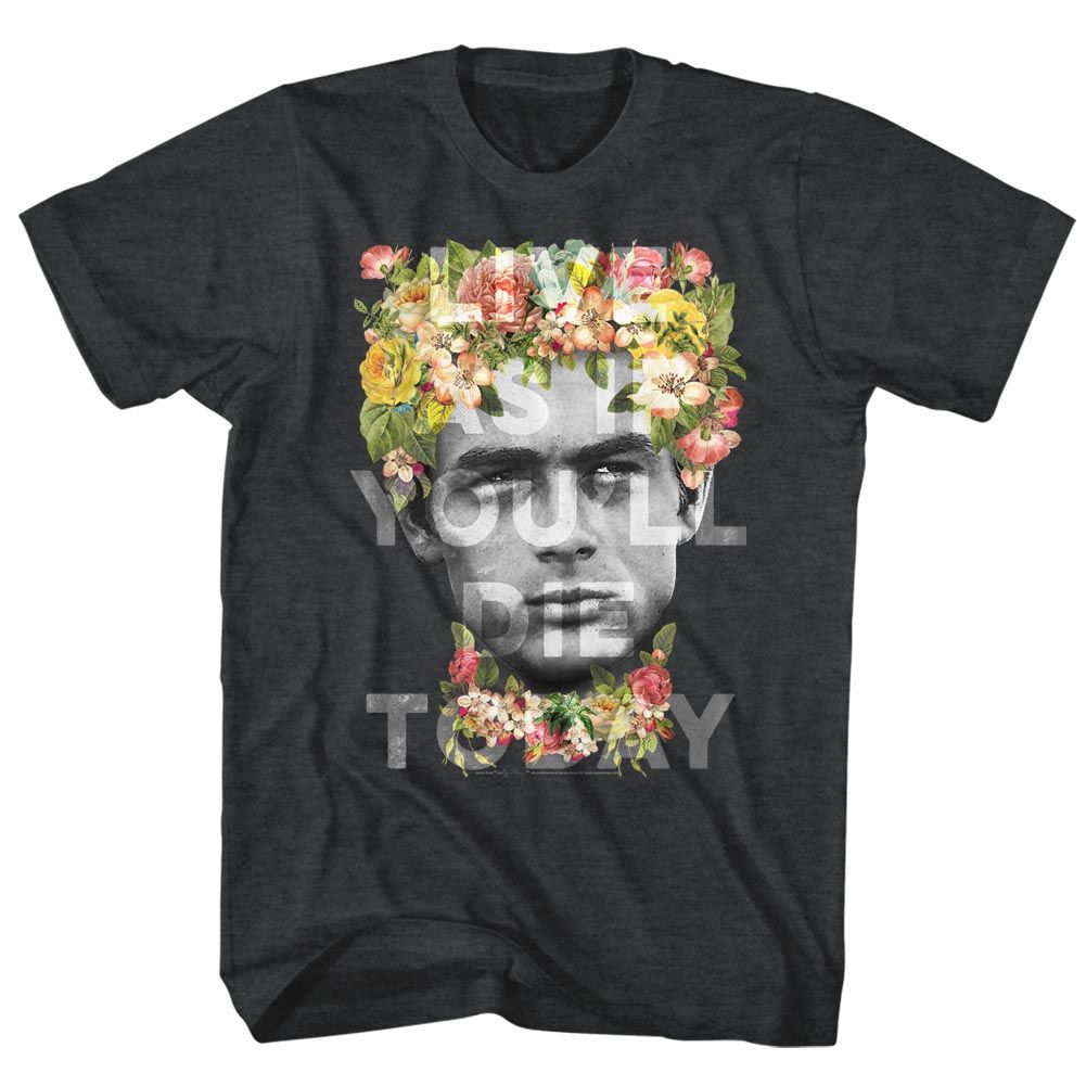 James Dean - Flower Crown - Short Sleeve - Heather - Adult - T-Shirt