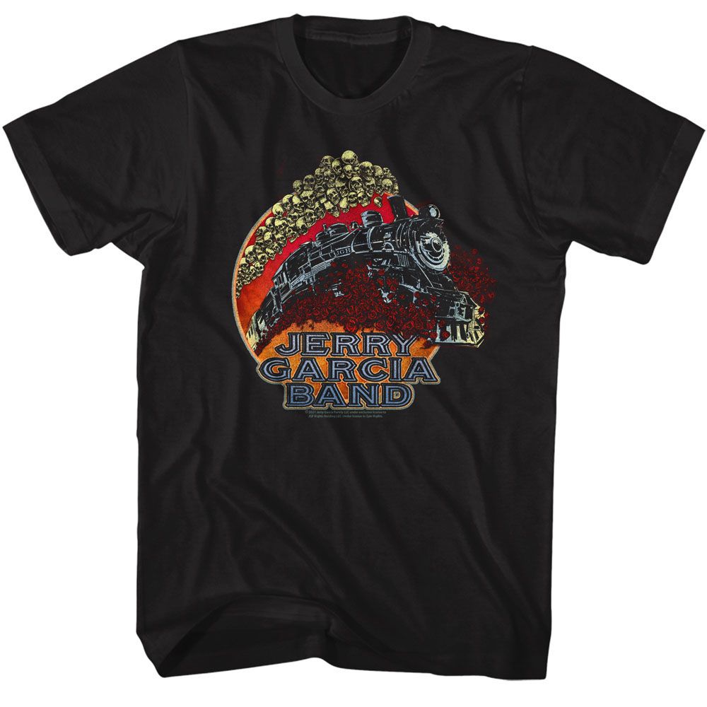 Jerry Garcia - Train & Skulls - Short Sleeve - Adult - T-Shirt