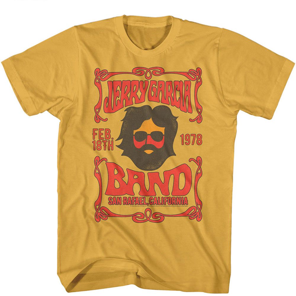 Jerry Garcia - Art Noveau Ornamental - Short Sleeve - Adult - T-Shirt