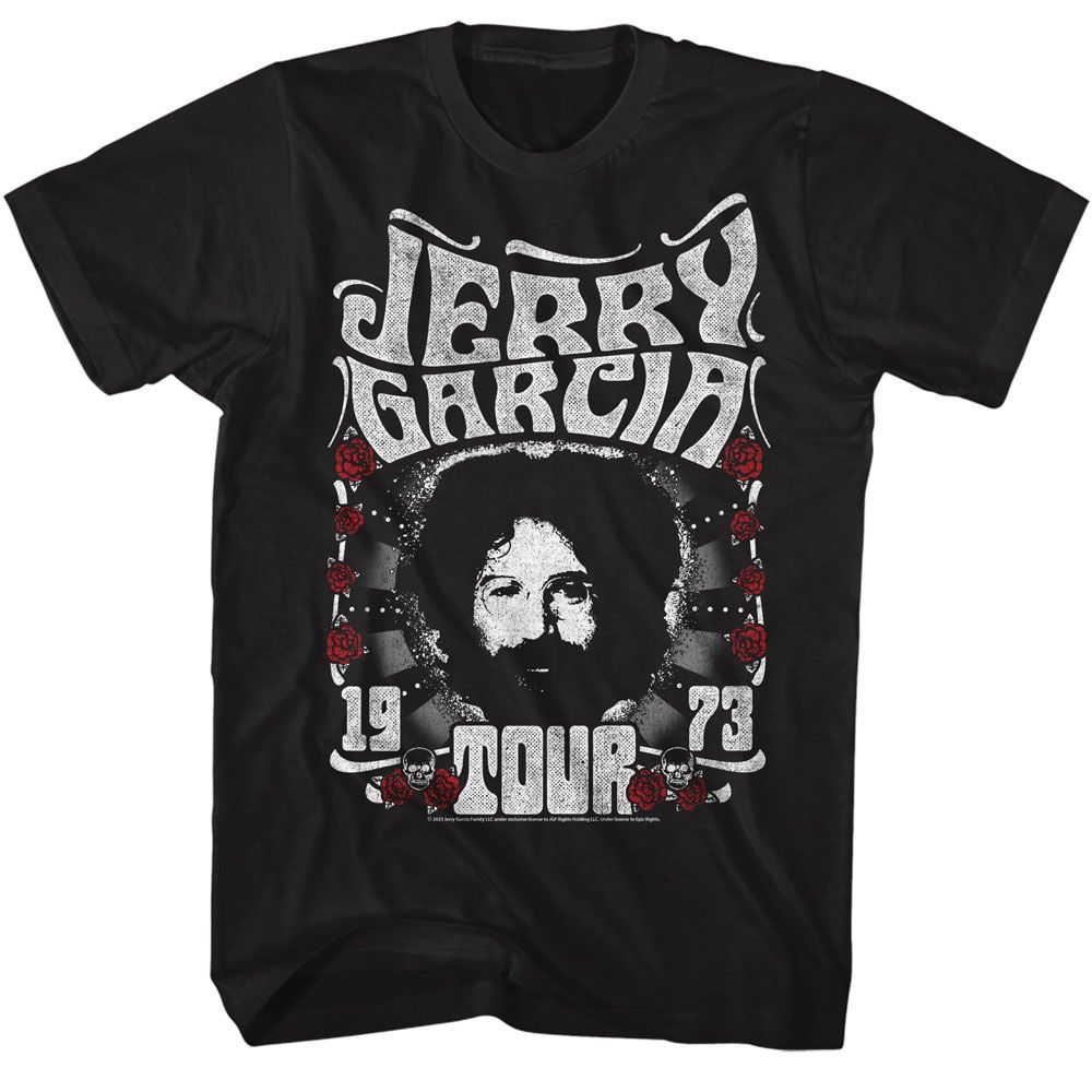 Jerry Garcia - 1973 Tour Roses - Short Sleeve - Adult - T-Shirt