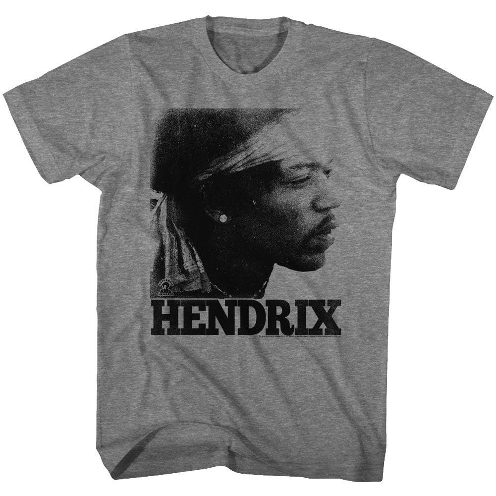 Jimi Hendrix - Vintage Face - Short Sleeve - Heather - Adult - T-Shirt