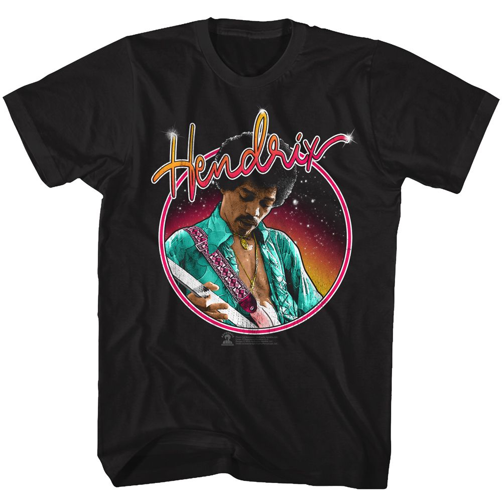 Jimi Hendrix - Neon - Short Sleeve - Adult - T-Shirt