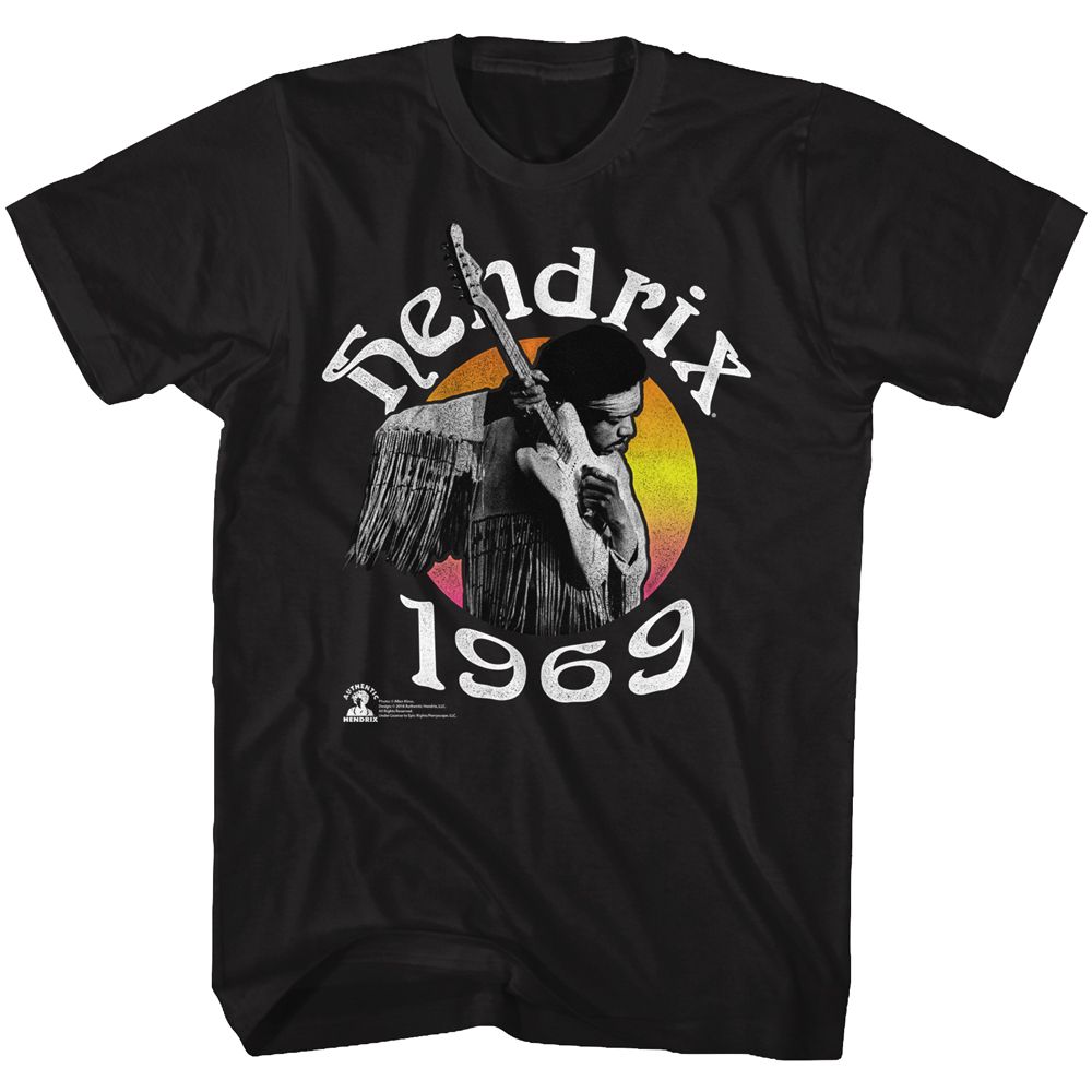 Jimi Hendrix - Circle 1969 - Short Sleeve - Adult - T-Shirt
