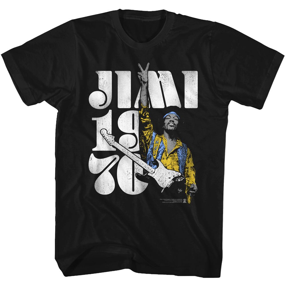 Jimi Hendrix - Peace Jimi - Short Sleeve - Adult - T-Shirt