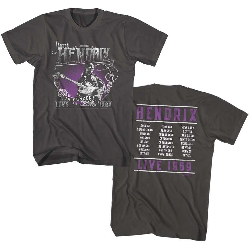 Jimi Hendrix - Live 1969 - Short Sleeve - Adult - T-Shirt