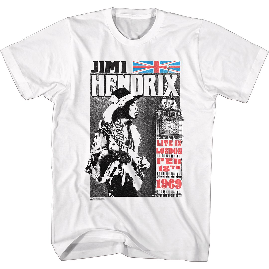 Jimi Hendrix - Live In London - Short Sleeve - Adult - T-Shirt
