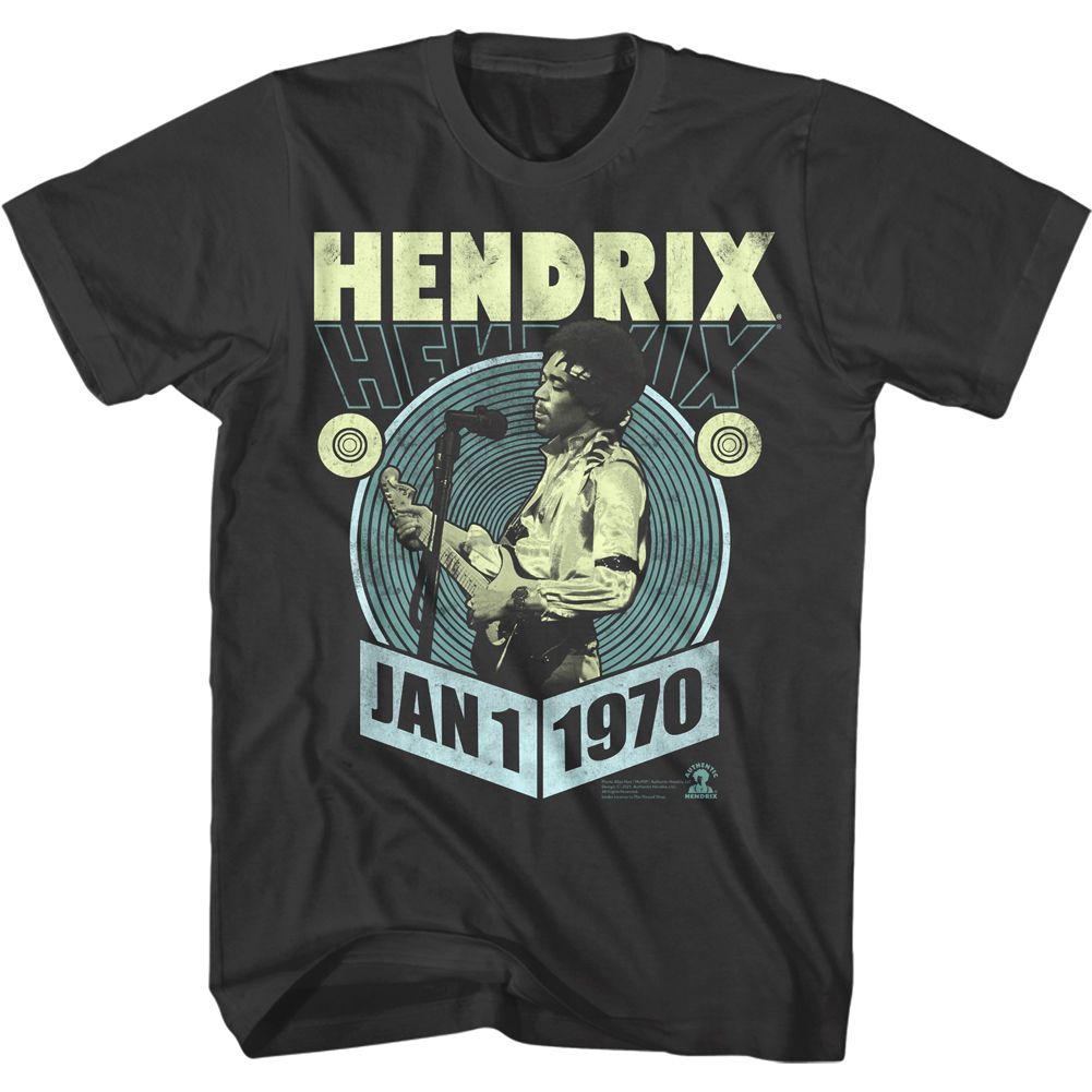 Jimi Hendrix - January 1 1970 - Short Sleeve - Adult - T-Shirt