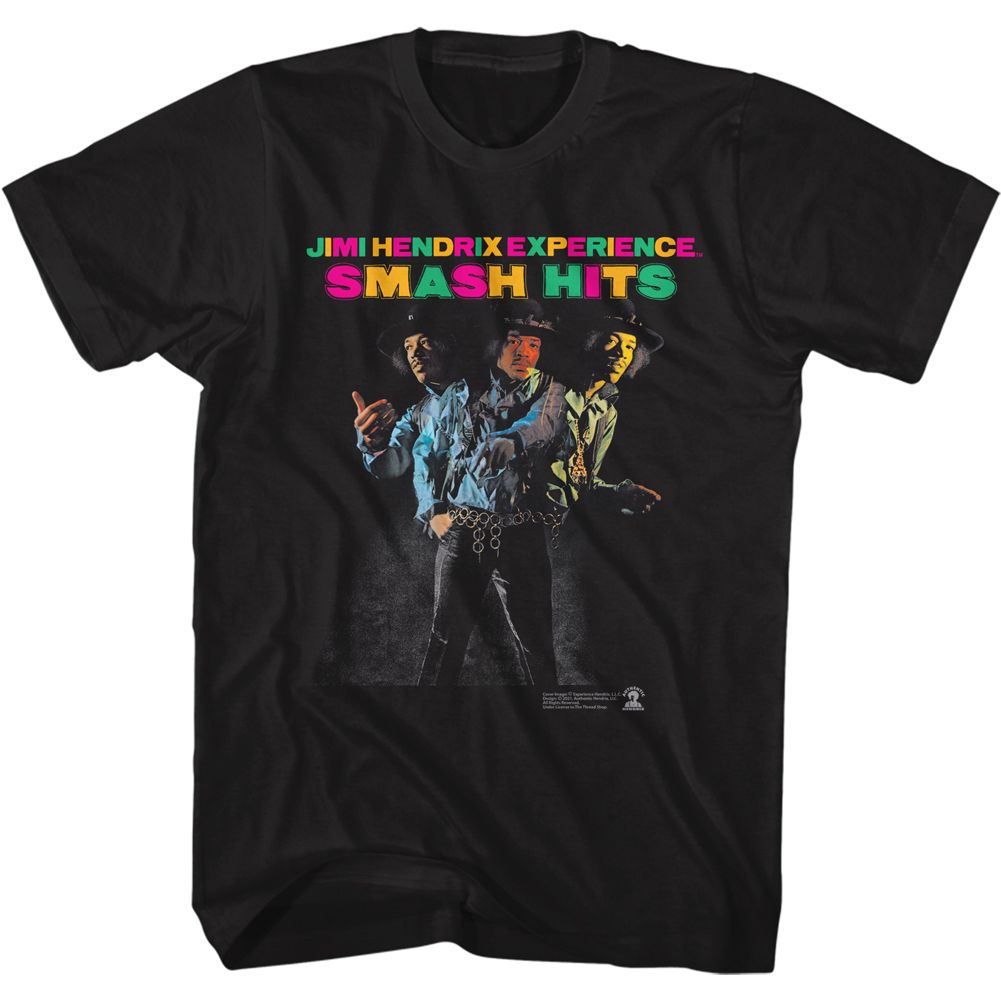 Jimi Hendrix - Smash Hits - Short Sleeve - Adult - T-Shirt