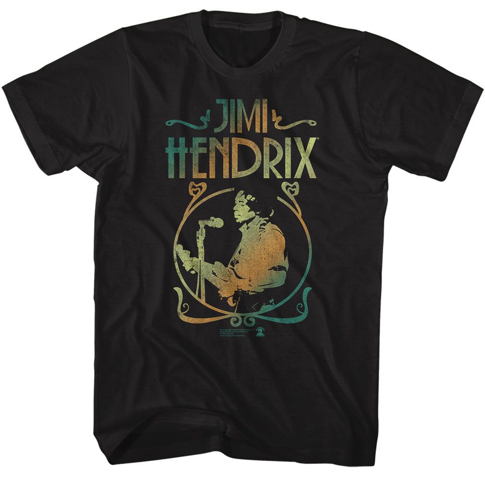 Jimi Hendrix - Gradient Circle - Short Sleeve - Adult - T-Shirt