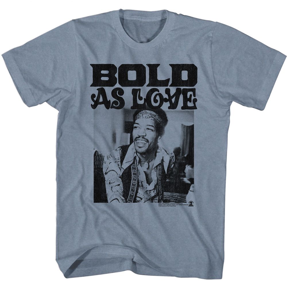 Jimi Hendrix - Bold - Short Sleeve - Heather - Adult - T-Shirt
