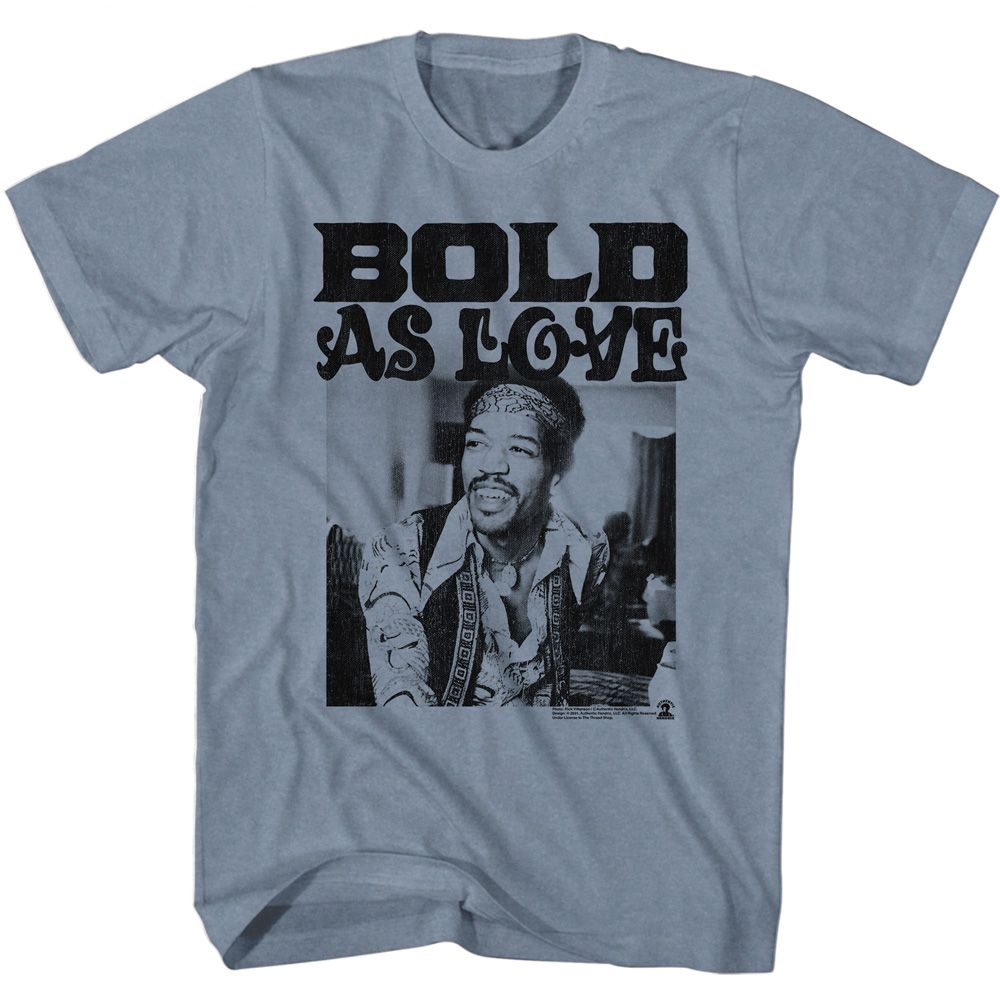 Jimi Hendrix - Bold - Short Sleeve - Heather - Adult - T-Shirt