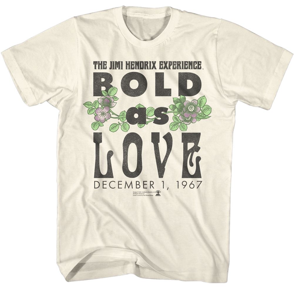 Jimi Hendrix - Bold As Love 67 - Short Sleeve - Adult - T-Shirt