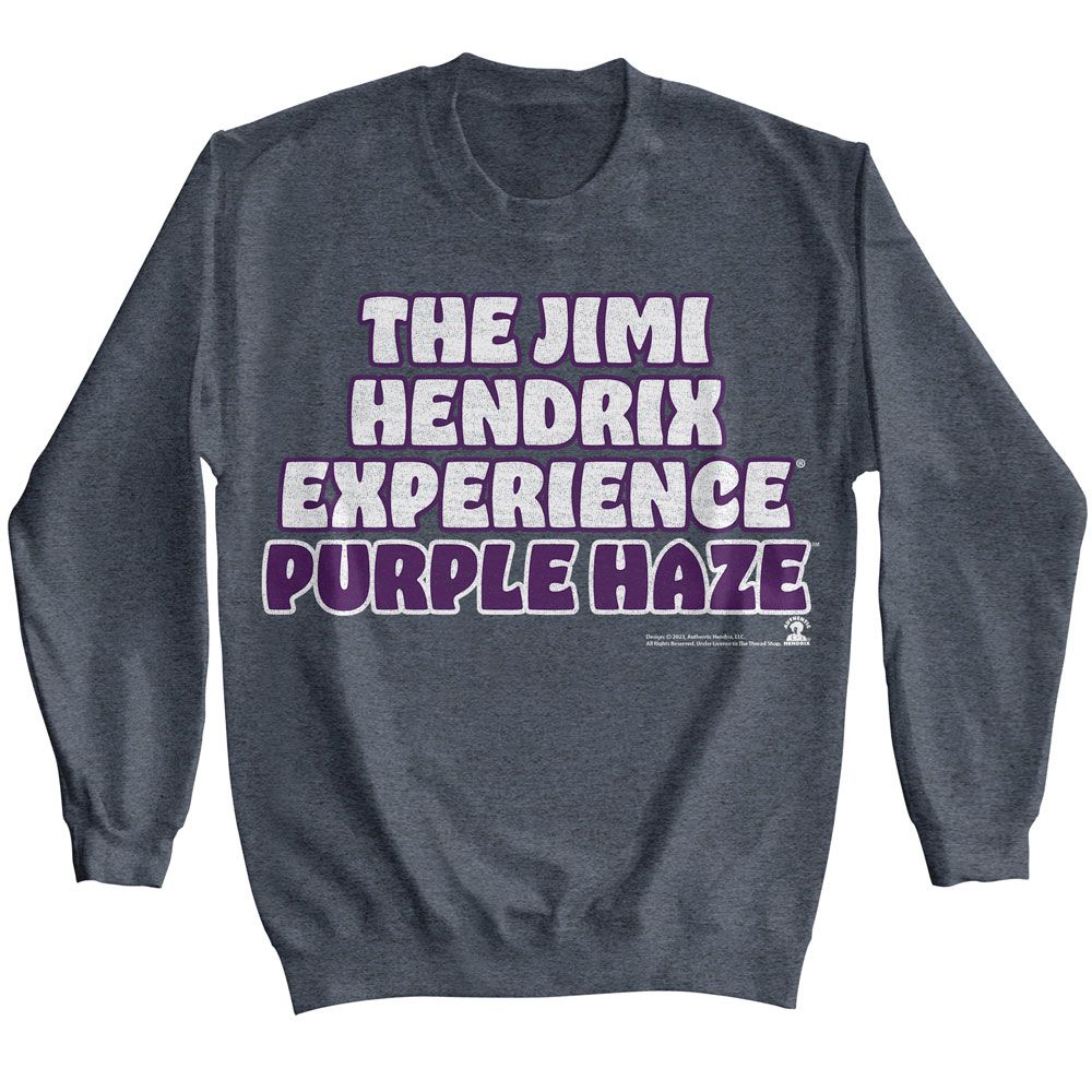 Jimi Hendrix - Purple Haze - Licensed Adult Long Sleeve Sweatshirt