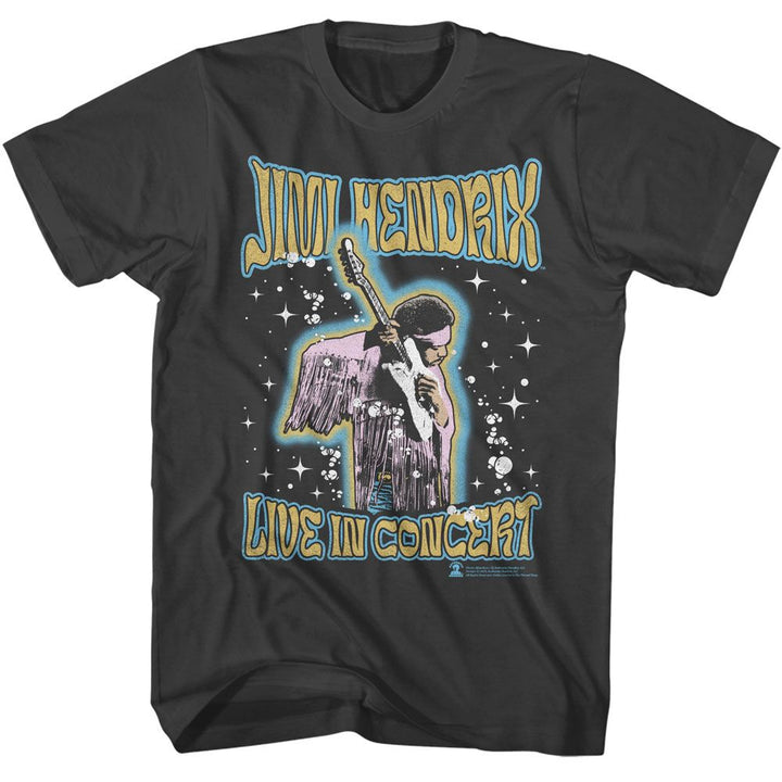Jimi Hendrix - Guitar Playing Outer Glow - Licensed - Adult Short Sleeve T-Shirt