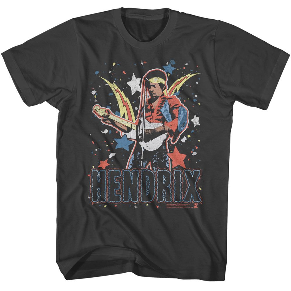 Jimi Hendrix - Star Bursts - Licensed Adult Short Sleeve T-Shirt