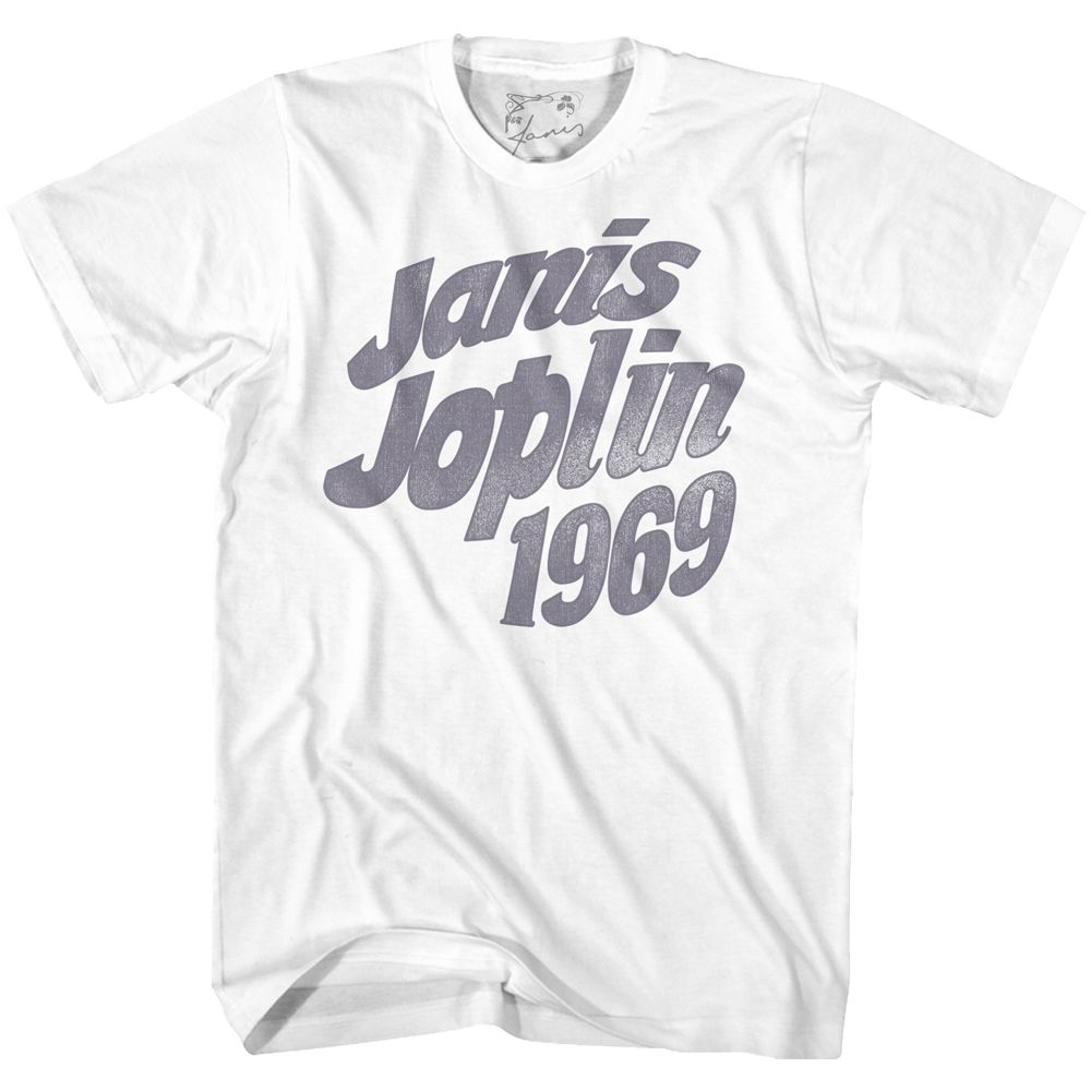 Janis Joplin - 1969 Text - Short Sleeve - Adult - T-Shirt