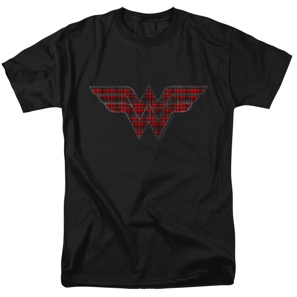 DC Comics - Wonder Woman - Plaid Logo - Adult T-Shirt