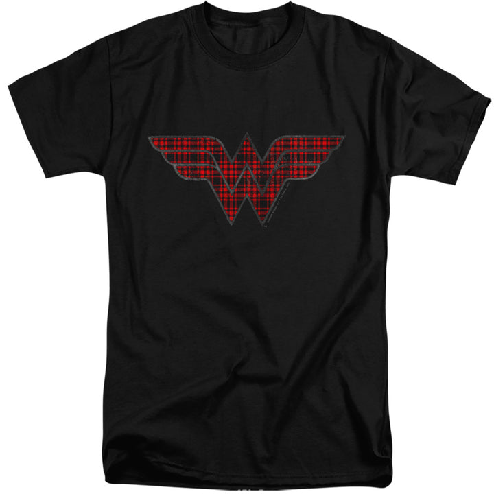 DC Comics - Wonder Woman - Plaid Logo - Adult T-Shirt