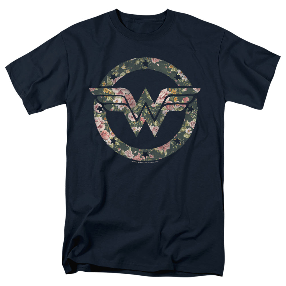 DC Comics - Wonder Woman - Floral Logo - Adult T-Shirt