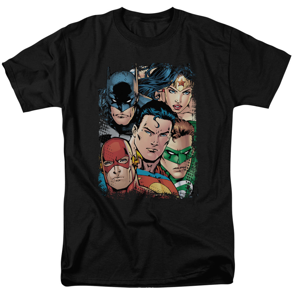 DC Comics - Justice League - Up Close And Personal - Adult T-Shirt