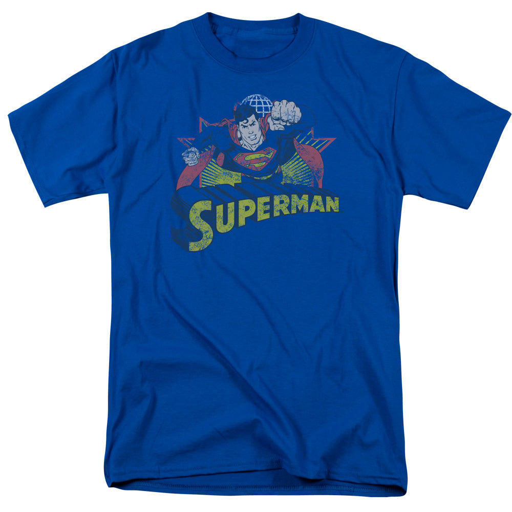 DC Comics - Justice League - Superman Rough Distress - Adult T-Shirt