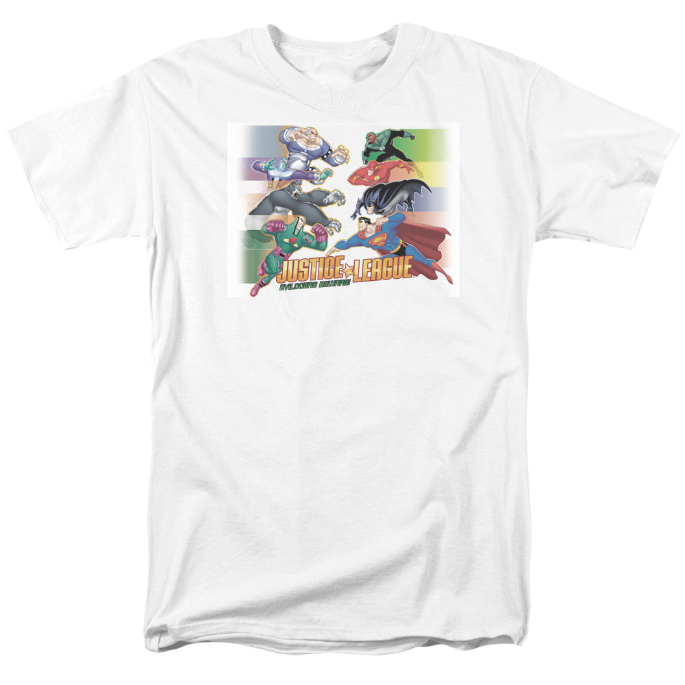 DC Comics - Justice League - Evildoers Beware - Adult T-Shirt