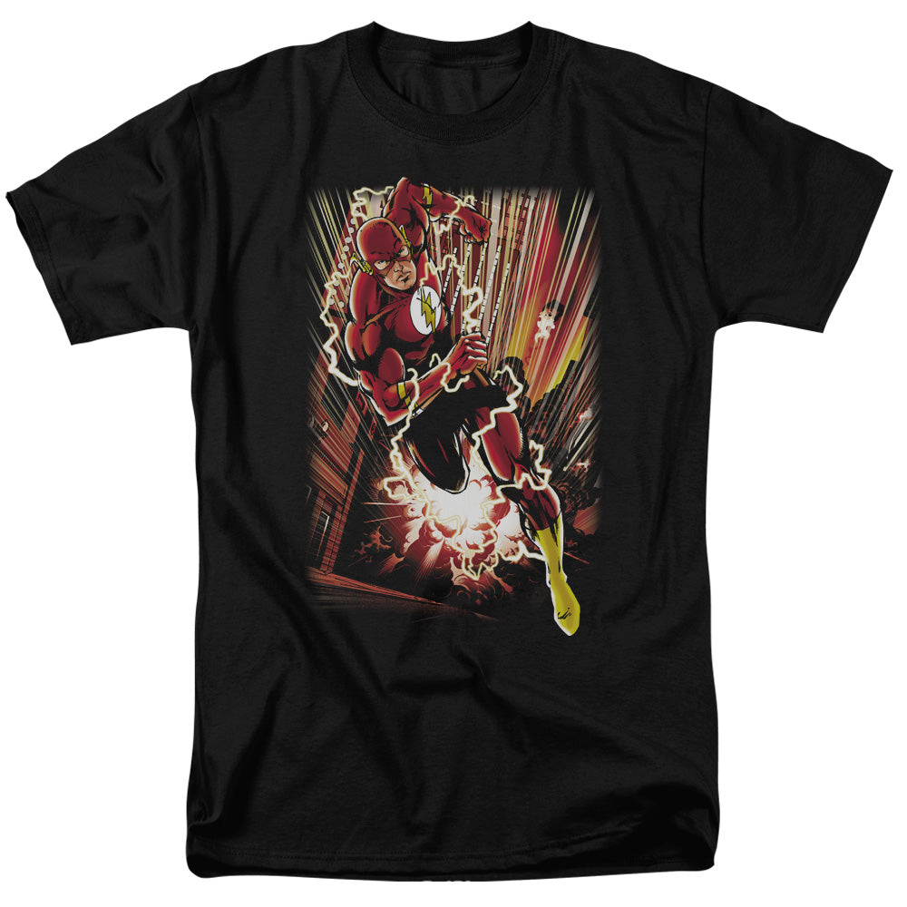 DC Comics - Justice League - Flash Street Speed - Adult T-Shirt