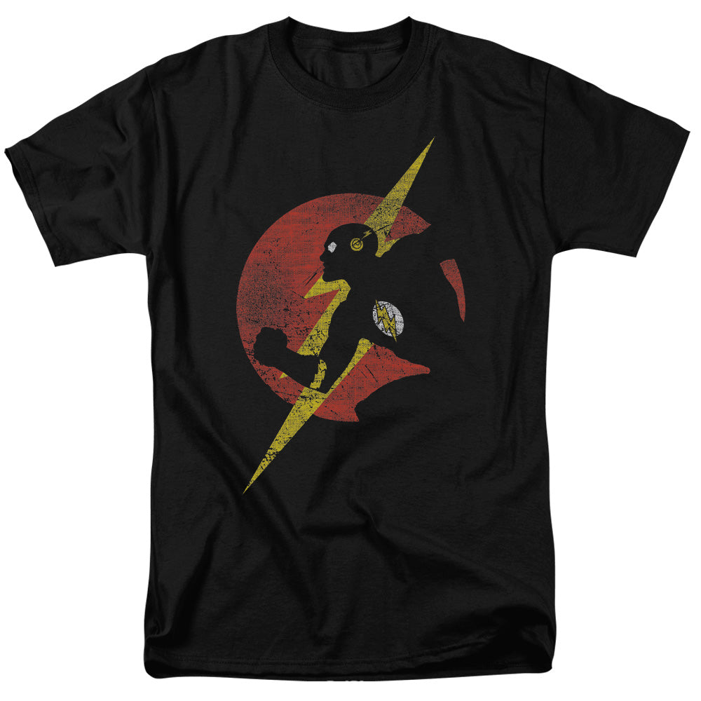 DC Comics - Justice League - Flash Symbol Knockout - Adult T-Shirt