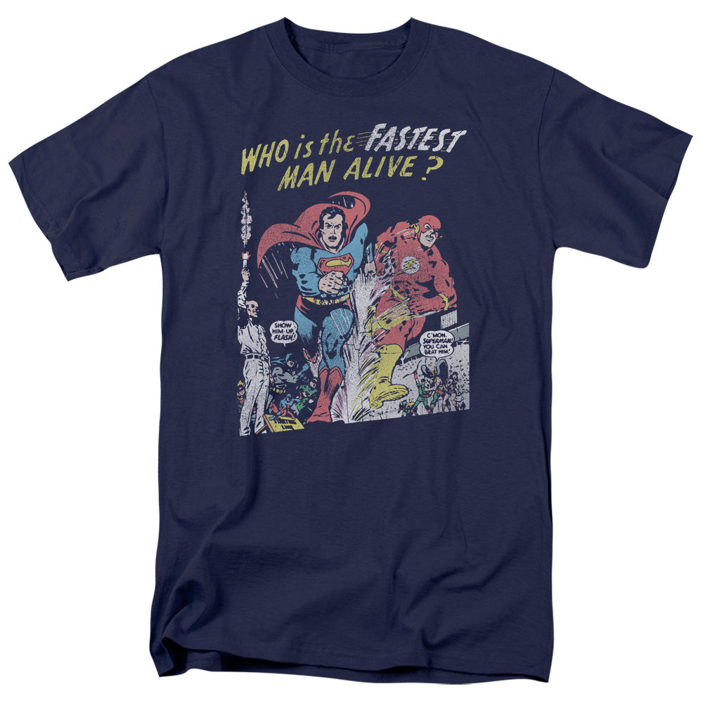 DC Comics - Justice League - Superman & Flash Fastest Man - Adult T-Shirt