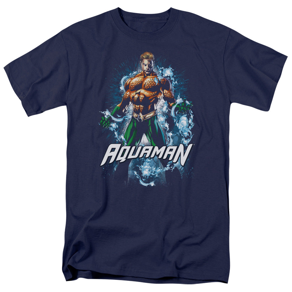 DC Comics - Justice League - Aquaman Water Powers - Adult T-Shirt