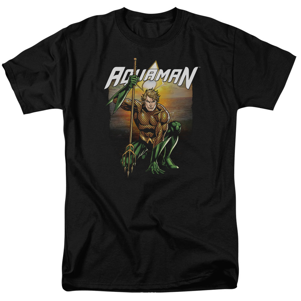 DC Comics - Justice League - Aquaman Beach Sunset - Adult T-Shirt