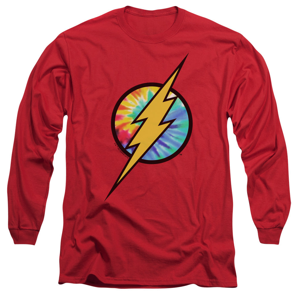 DC Comics - Flash - Tie Dye Logo - Adult Long Sleeve T-Shirt