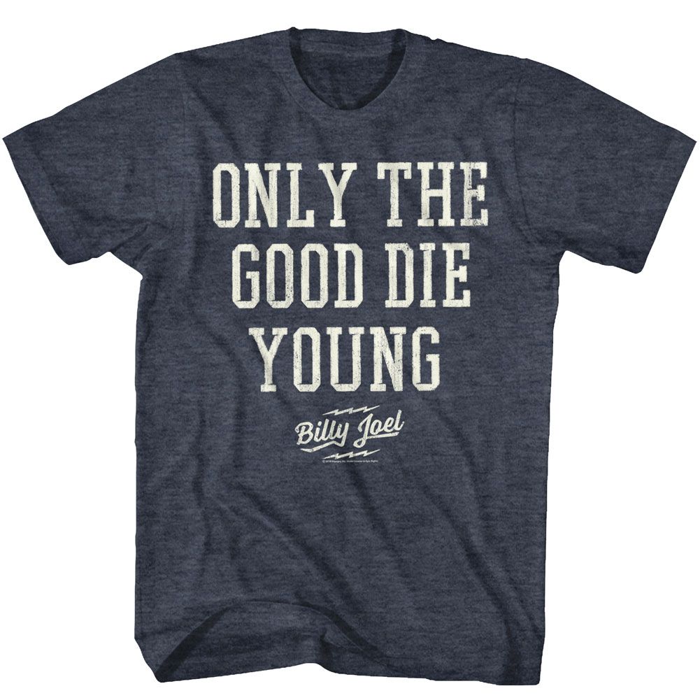 Billy Joel - Only The Good Die Young - Short Sleeve - Heather - Adult - T-Shirt