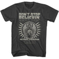 Journey Detroit American Classics Smoke Gray Solid Adult Short Sleeve T-Shirt
