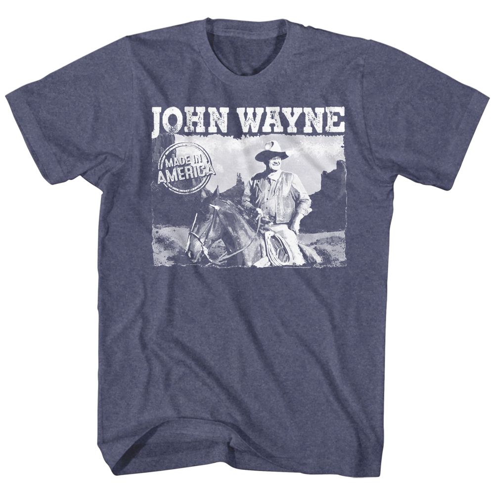 John Wayne - Made In America - Short Sleeve - Heather - Adult - T-Shirt