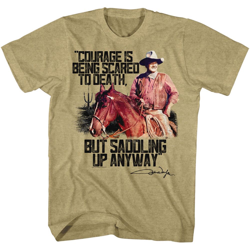 John Wayne - Courage - Short Sleeve - Heather - Adult - T-Shirt
