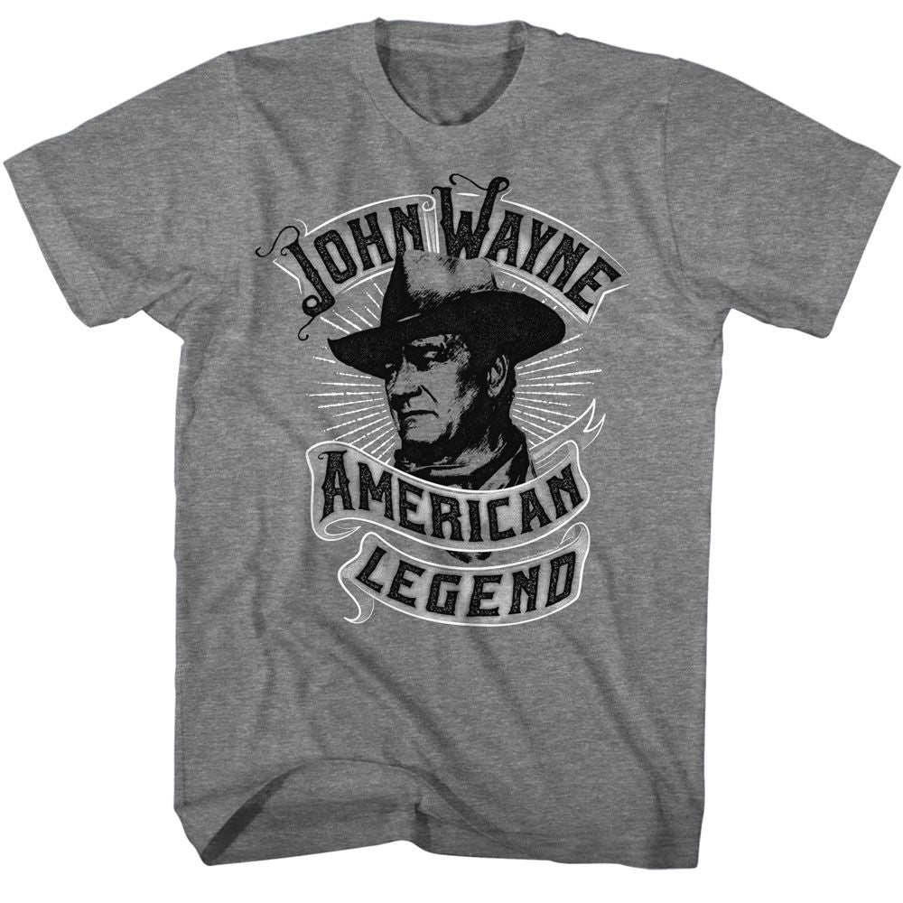 John Wayne - American Legend - Short Sleeve - Heather - Adult - T-Shirt