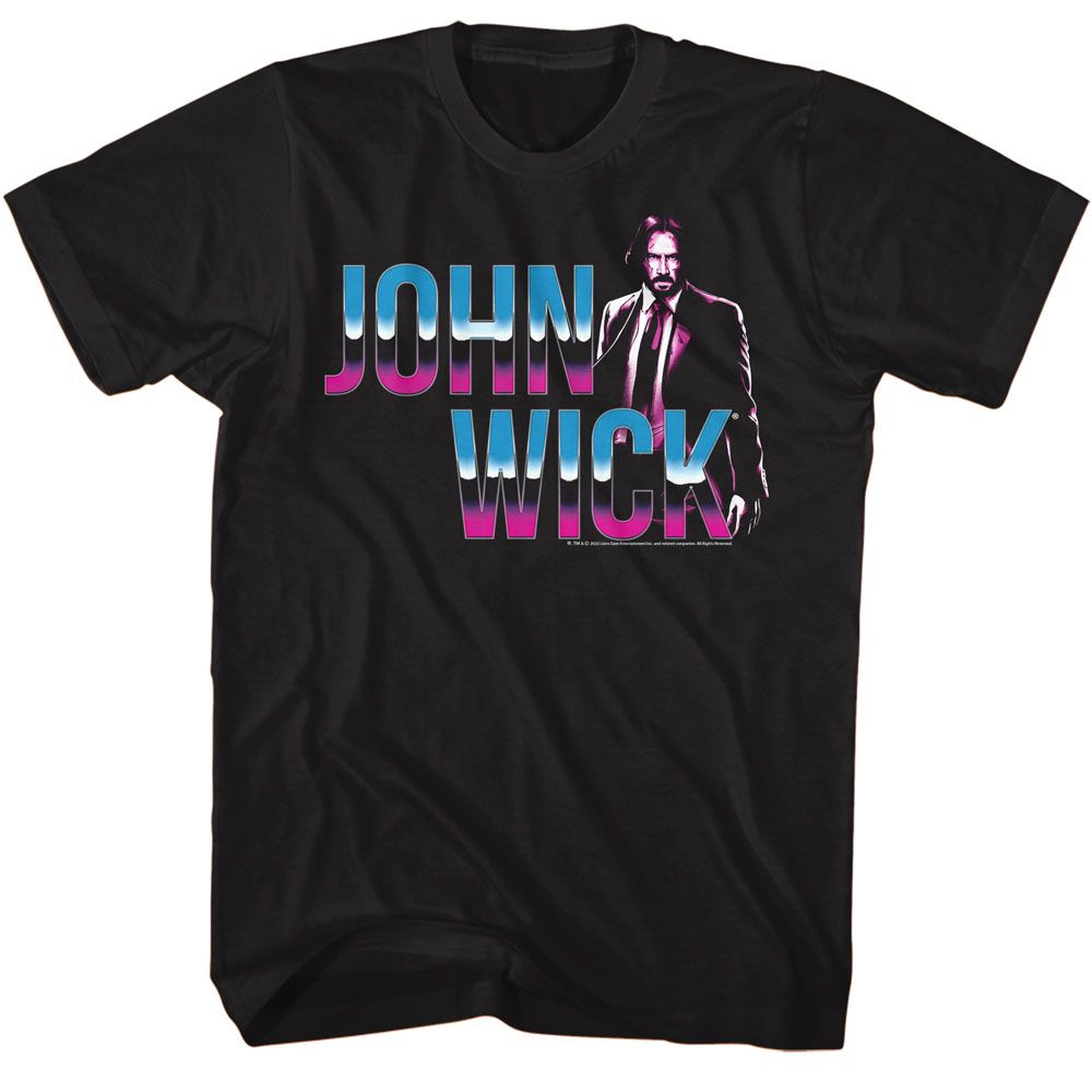 John Wick - Neon Chrome Logo - Short Sleeve - Adult - T-Shirt