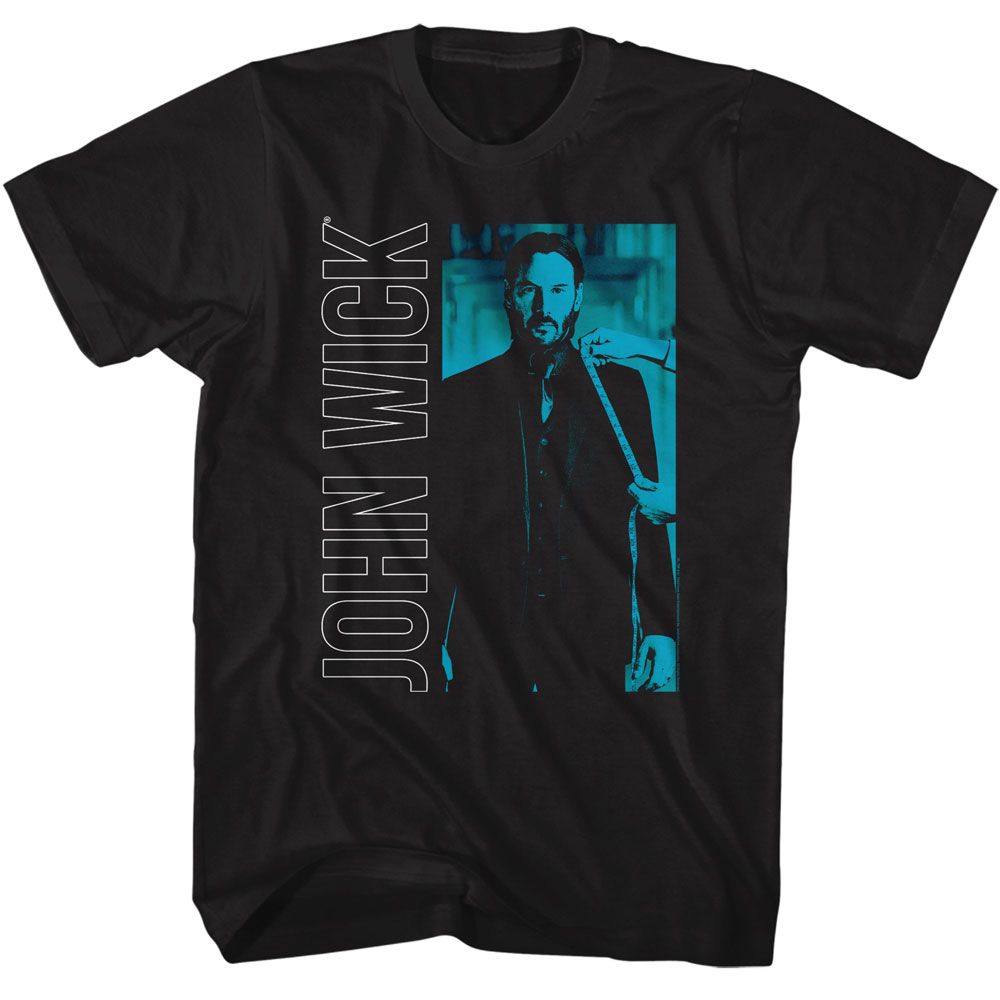 John Wick - Vertical Text Rectangle 2 - Black Short Sleeve Adult T-Shirt