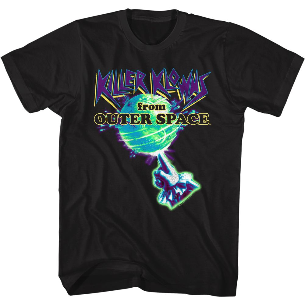 Killer Klowns - Earth & Hand In Neon - Short Sleeve - Adult - T-Shirt