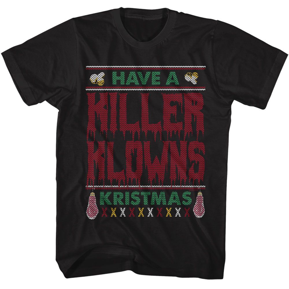 Killer Klowns - Ugly Sweater - Officially Licensed - Adult Short Sleeve T-Shirt