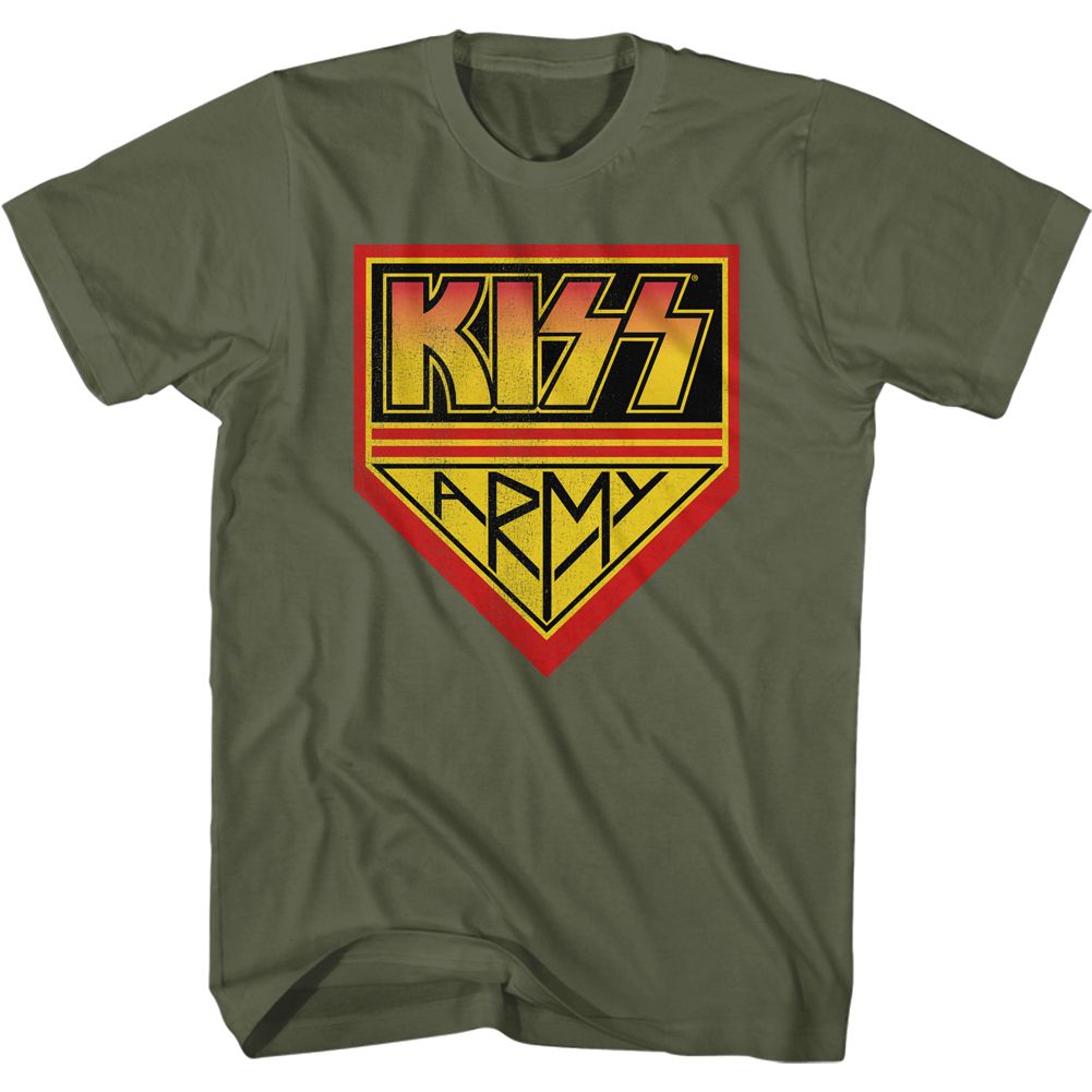 KISS - Army Green - Short Sleeve - Adult - T-Shirt