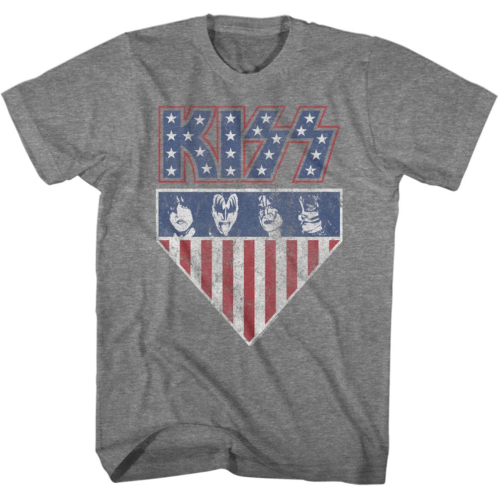 KISS - USA - Short Sleeve - Heather - Adult - T-Shirt