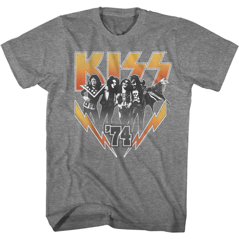 KISS - 74 - Short Sleeve - Heather - Adult - T-Shirt