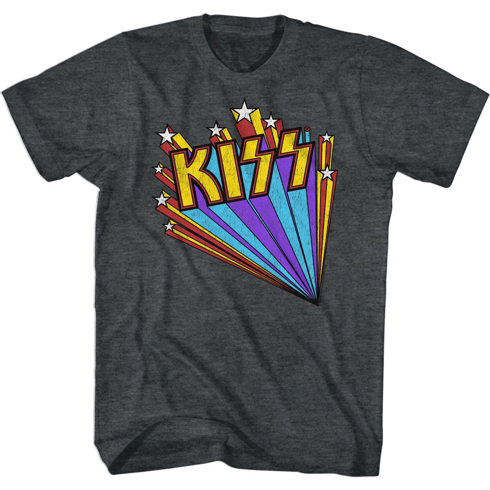 KISS - Stars - Short Sleeve - Heather - Adult - T-Shirt