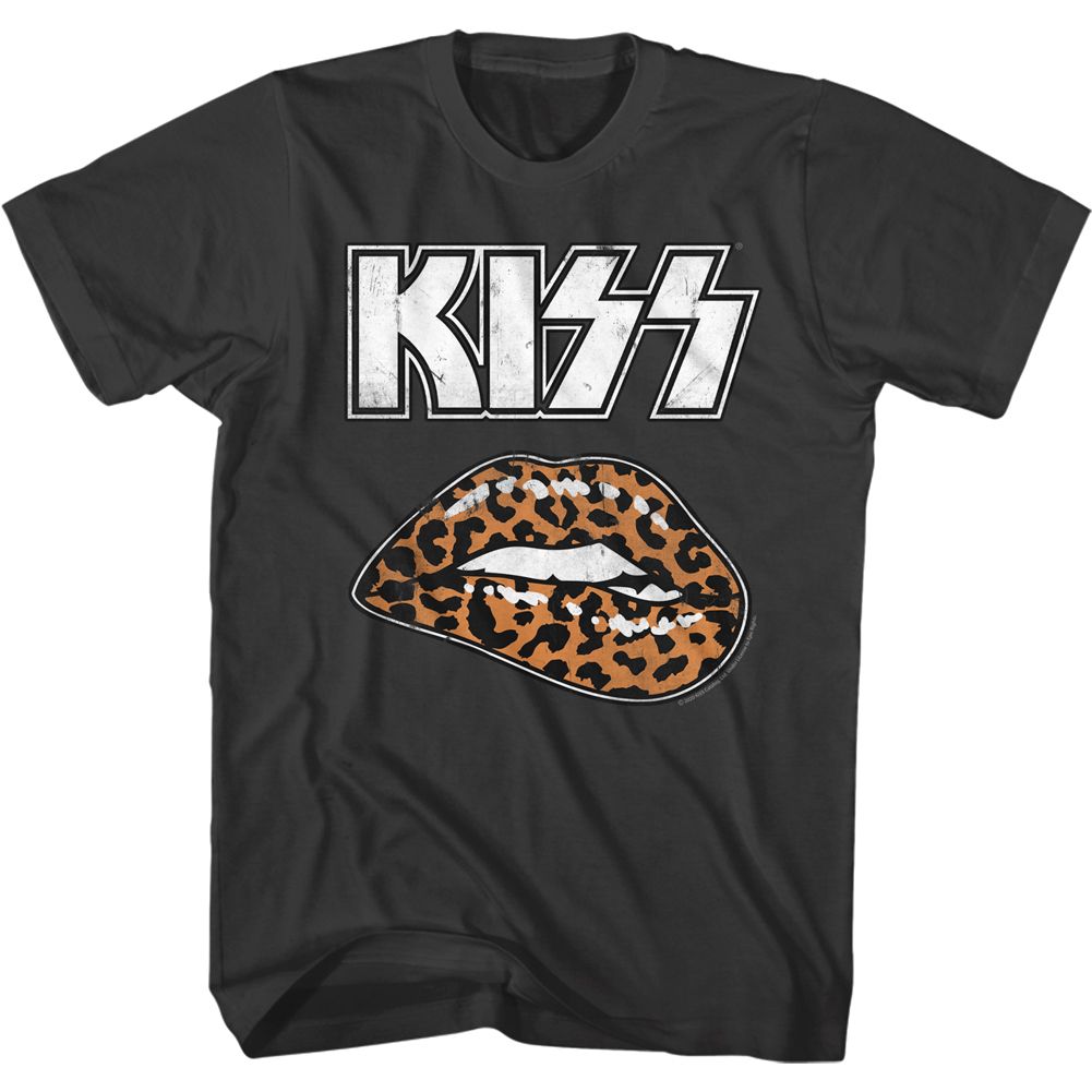 KISS - Leopard Lip - Short Sleeve - Adult - T-Shirt